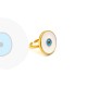 ROUND RING WITH ENAMEL EYE GOLD PLATED
