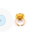 ROUND RING WITH ENAMEL EYE GOLD PLATED