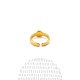 ETHNIC MINI RING WITH WHITE ENAMEL GOLD PLATED