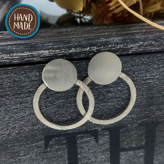 HANDMADE EARRINGS RING 24mm WITH PIN