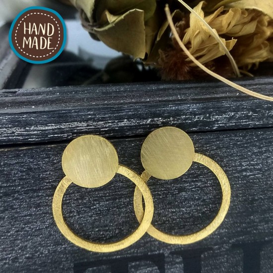 HANDMADE EARRINGS RING 24mm WITH PIN