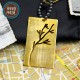 HANDMADE NECKLACE RECTANGLE WITH CUT TREE WITH ITS BRANCHES