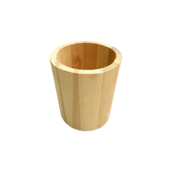 WOODEN CYLINDRICAL PENCIL CASE 10cm