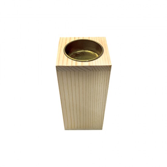 WOODEN CANDLESTICK FO RESO 5,8cm