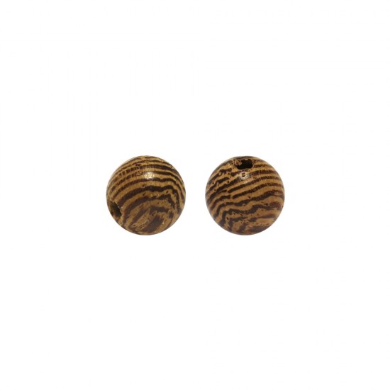 NATURAL WOODEN ROUND BEAD 8mm (10 PIECES)