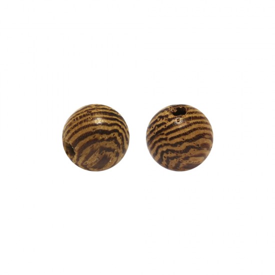 NATURAL WOODEN ROUND BEAD 10mm (10 PIECES)