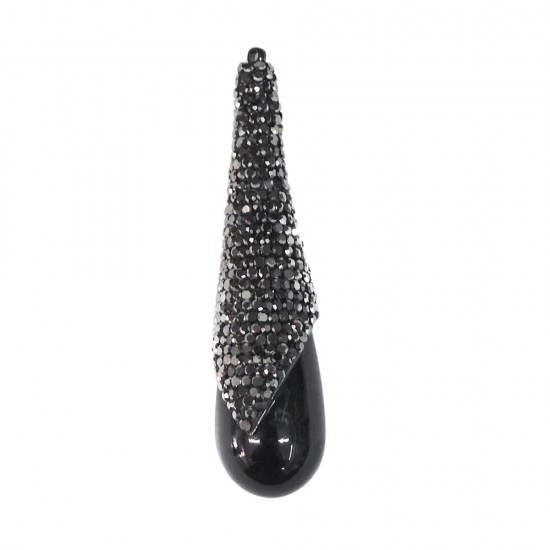 PEARSHAPE PENDANT WITH MARCASITE 18x55mm
