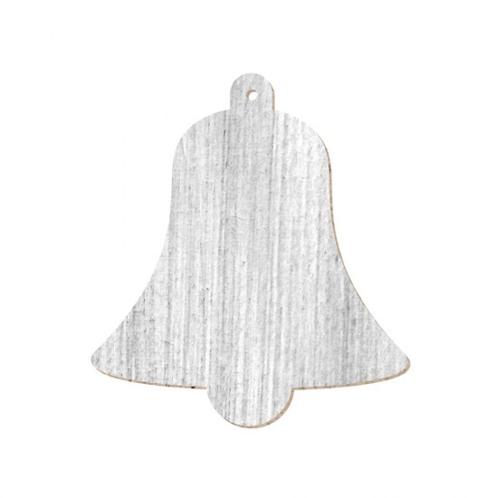 CHRISTMAS ORNAMENT BELL PAINTED (SHABBY CHIC) MDF 9Χ10cm