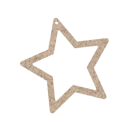 CHRISTMAS ORNAMENT STAR WITH GAP UNPAINTED MDF 9,5X10,5cm