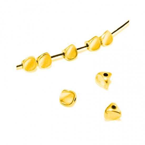 METALLIC BEAD WITH 3 SIGHTS 5mm GOLD PLATED