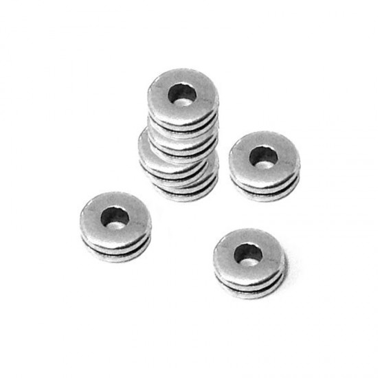 METALLIC BEAD WASHER 6,2mm SILVER PLATED