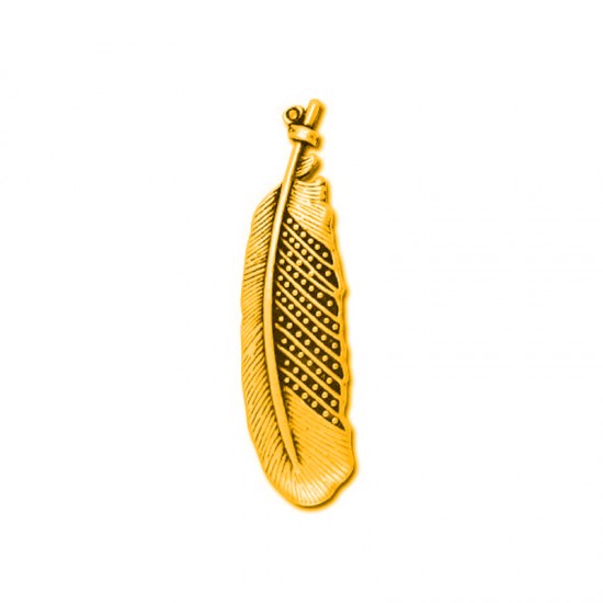 METALLIC PENDANT WING 18x71mm GOLD PLATED