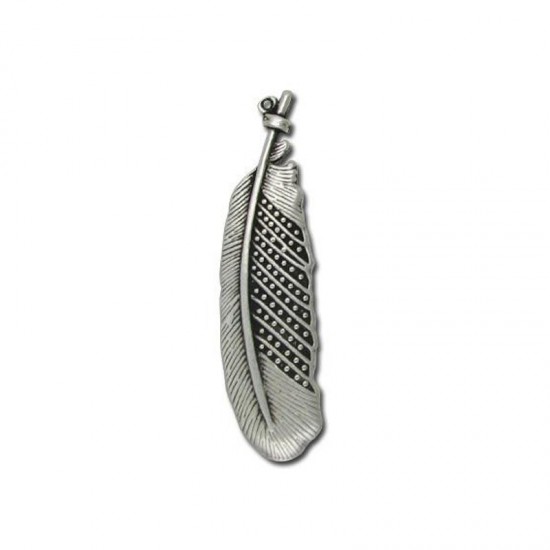 METALLIC PENDANT WING 18x71mm SILVER PLATED