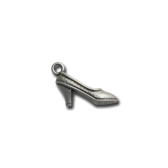 METALLIC CHARM GOOSE 12x27mm SILVER PLATED