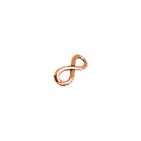 METALLIC CONNECTOR INFINITY SIGN 30x12mm ROSE GOLD PLATED