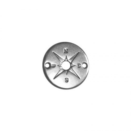 METALLIC COMPASS 20mm SILVER PLATED