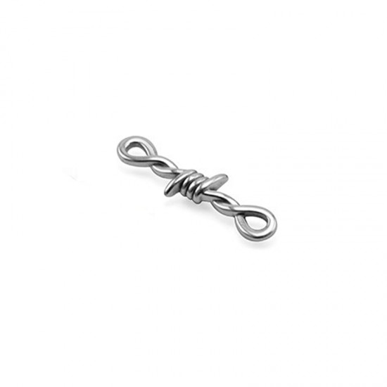 METALLIC DOUBLE KNOT 9x34mm SILVER PLATED