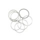 METALLIC BRASS RING 20mm SILVER PLATED
