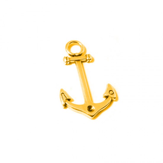 METALLIC ANCHOR 20X26mm GOLD PLATED