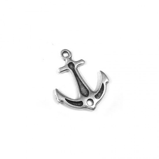 METALLIC ELEMENT ANCHOR 19X20mm SILVER PLATED
