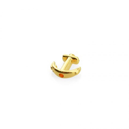 METALLIC ELEMENT SLIDER ANCHOR 10X10mm AND HOLE 1,6mm GOLD PLATED