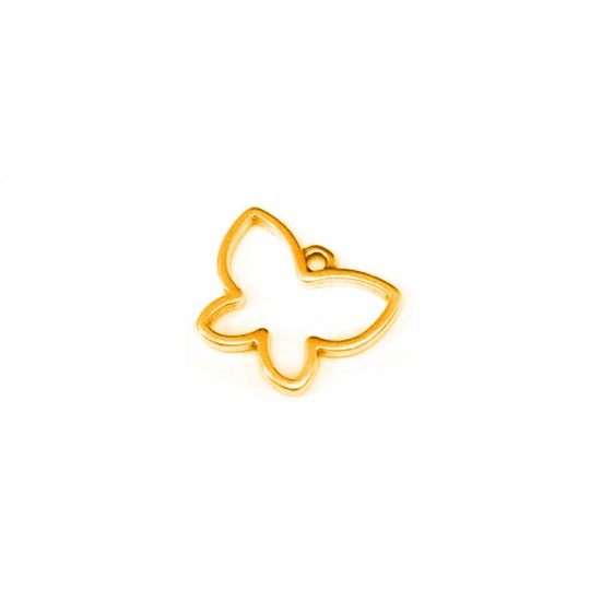 METALLIC CHARM BUTTERFLY 17x13mm GOLD PLATED