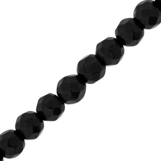 ONYX ROUND FACETED BEADS 4mm ~40cm