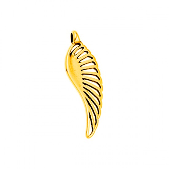 METALLIC PENDANT WING 14x45mm GOLD PLATED