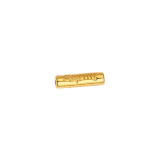 METALLIC CAST TUBE MARCH 15X4mm GOLD PLATED