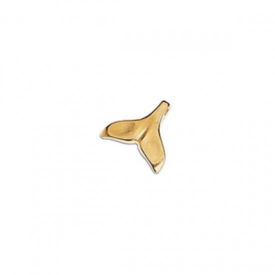 METALLIC CHARM WHALE TAIL 13,1x13mm GOLD PLATED