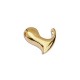 METALLIC SLIDER HEART WITH SLOT FOR BEAD 6mm - 13x12mm GOLD PLATED