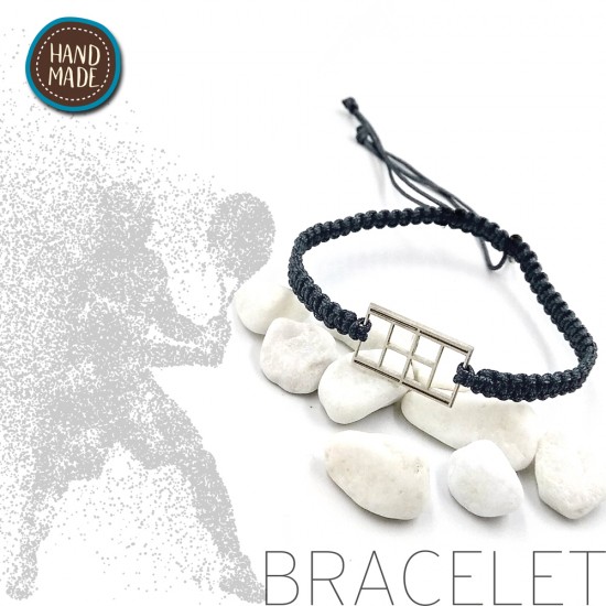 BRACELET WITH SILVER PLATED TENNIS COURT