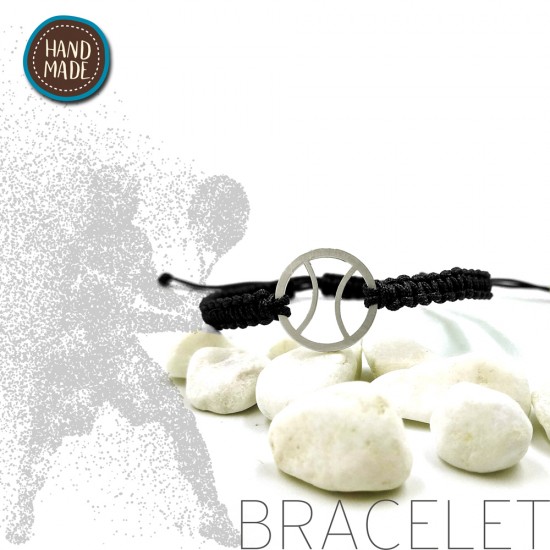 BRACELET WITH TENNIS BALL SILVER PLATED