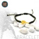 CHAKI BRACELET WITH GOLD PLATED PADEL TENNIS RACKET
