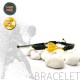 CHAKI BRACELET WITH SILVER 925 GOLD PLATED PADEL TENNIS RACKET
