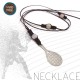 HANDMADE NECKLACE WITH AGATE STONES AND TENNIS RACKET SILVER PLATED