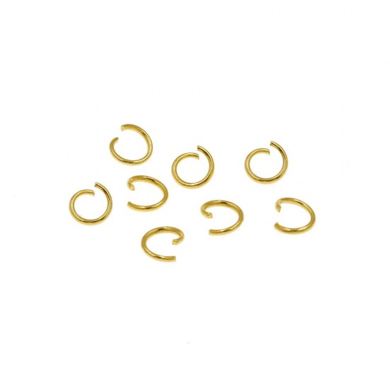 STEEL CONECTING RING 4x0,5mm (PACK OF 20 PIECES) GOLD PLATED
