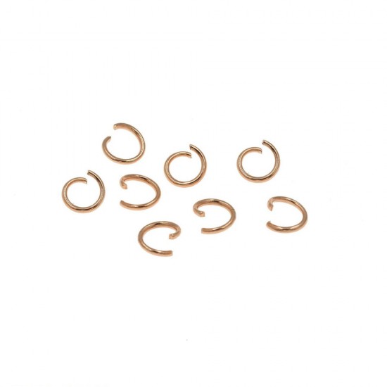STEEL CONECTING RING 4x0,5mm (PACK OF 20 PIECES) ROSE GOLD PLATED