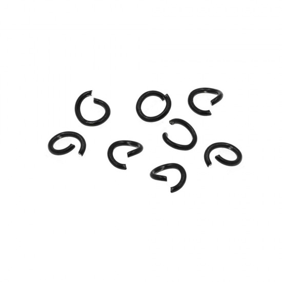 STEEL CONECTING RING 5x0,7mm (PACK OF 20 PIECES) BLACK