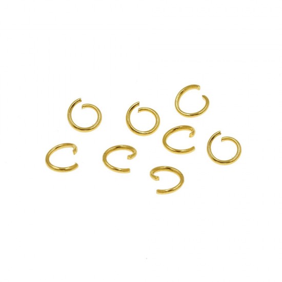 STEEL CONECTING RING 5x0,7mm (PACK OF 20 PIECES) GOLD PLATED