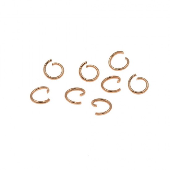 STEEL CONECTING RING 5x0,7mm (PACK OF 20 PIECES) ROSE GOLD PLATED