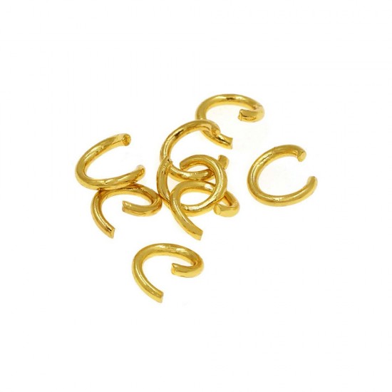 STEEL CONECTING RING 8x1mm (PACK OF 20 PIECES) GOLD PLATED