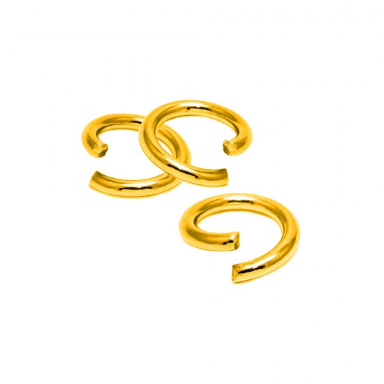 STEEL CONECTING RING 11,5x1,7mm (PACK OF 10 PIECES) GOLD PLATED
