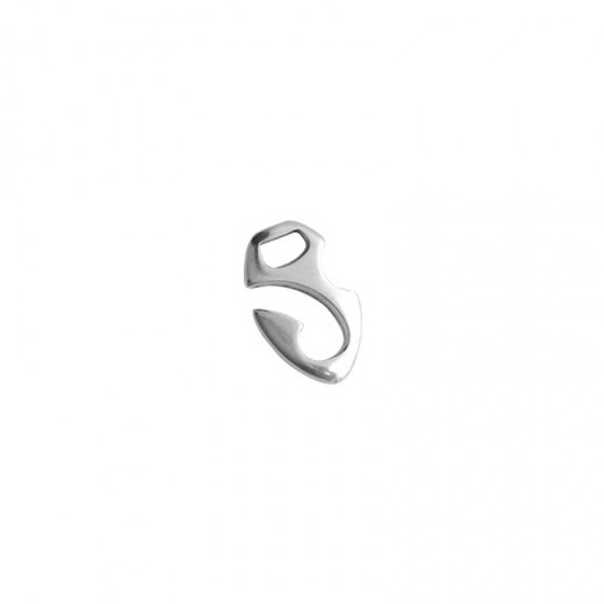 METALLIC CLASP HOOK 15x22mm SILVER PLATED