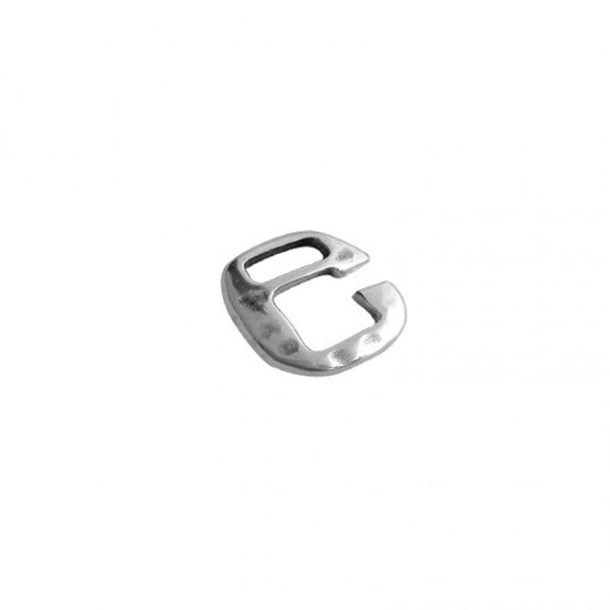 METALLIC CLASP HOOK 19x21mm SILVER PLATED