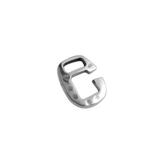 METALLIC CLASP HOOK 12x17mm SILVER PLATED