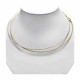 STAINLESS STEEL COLLAR NECKLACE 40cm-THICKNESS 1,5mm-WITH CLASP AND SMALL CHAIN GOLD PLATED