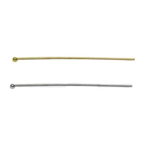 BRASS PIN WITH BALL 45x0,5mm / BALL 1,8mm (PACK OF 20 PIECES)