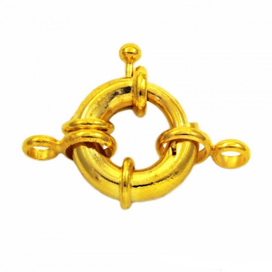 SPRINGRING BRASS THICK 15mm GOLD PLATED