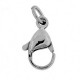 STEEL LOBSTER CLAW CLASP WITH HOOP 12mm